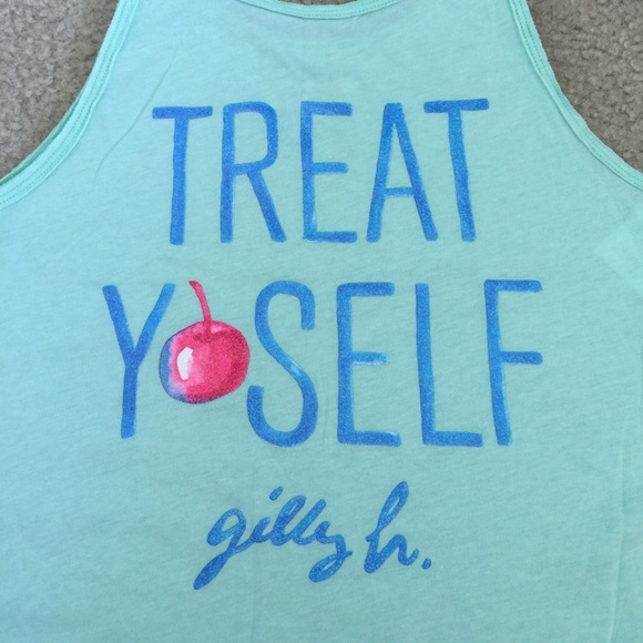 Gilly Hicks graphic crop top muscle tank xs - Picture 2 of 3